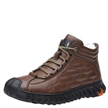 Load image into Gallery viewer, Men's Winter Waterproof PU Leather Casual Hiking Boots
