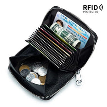 Load image into Gallery viewer, PU Leather Women Card Wallet Multi Color Coin Zipper Card Holder Wallet