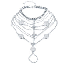 Load image into Gallery viewer, Boho Multi-layer Toe Ring Anklet