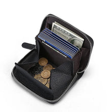 Load image into Gallery viewer, PU Leather Women Card Wallet Multi Color Coin Zipper Card Holder Wallet