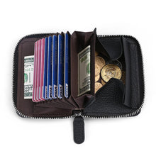 Load image into Gallery viewer, PU Leather Women Card Wallet Multi Color Coin Zipper Card Holder Wallet