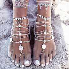 Load image into Gallery viewer, Boho Multi-layer Toe Ring Anklet