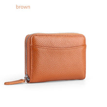 Load image into Gallery viewer, PU Leather Women Card Wallet Multi Color Coin Zipper Card Holder Wallet