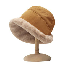 Load image into Gallery viewer, Womens Thickening Fluffy Bucket Hats Fleece Lined Fisherman Cap