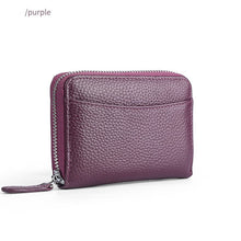 Load image into Gallery viewer, PU Leather Women Card Wallet Multi Color Coin Zipper Card Holder Wallet