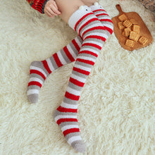 Load image into Gallery viewer, Over The Knee Coral Fleece Sleep Socks