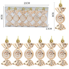 Load image into Gallery viewer, 6pcs/box Christmas Candy Pendant Xmas Tree Hanging Ornaments