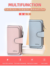 Load image into Gallery viewer, Women PU Leather 15 Card Holder Long Wallet