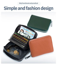 Load image into Gallery viewer, PU Leather Women Card Wallet Multi Color Coin Zipper Card Holder Wallet