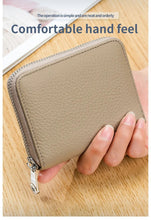 Load image into Gallery viewer, PU Leather Women Card Wallet Multi Color Coin Zipper Card Holder Wallet