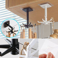 Load image into Gallery viewer, 3 Pack Kitchen Organizer Storage Holder Rack With 6 Rotatable Hooks