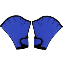 Load image into Gallery viewer, 1 Pair Aquatic Fitness Water Resistance Aqua Fit Paddle Training Fingerless Swimming Gloves