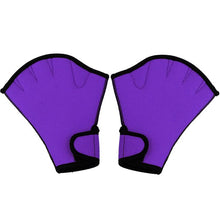 Load image into Gallery viewer, 1 Pair Aquatic Fitness Water Resistance Aqua Fit Paddle Training Fingerless Swimming Gloves