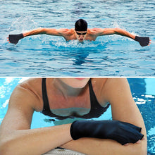 Load image into Gallery viewer, 1 Pair Aquatic Fitness Water Resistance Aqua Fit Paddle Training Fingerless Swimming Gloves