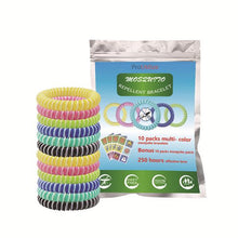 Load image into Gallery viewer, 10 PACK Waterproof Natural Mosquito Insects Repellent Bracelet Bug Bands