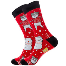 Load image into Gallery viewer, 6 Pack Funny Christmas Holiday Cotton Socks