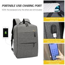 Load image into Gallery viewer, 3 Pcs Laptop Computer Backpack Crossbody Bag Set With USB Charging Port