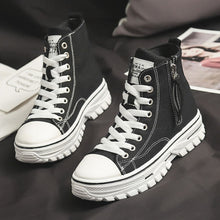 Load image into Gallery viewer, Women Casual Shoes Platform Sneakers PU Leather High Top Shoes