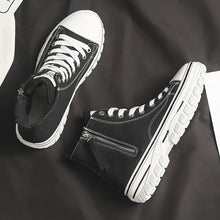 Load image into Gallery viewer, Women Casual Shoes Platform Sneakers PU Leather High Top Shoes