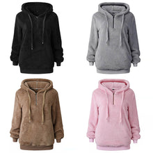 Load image into Gallery viewer, Women’s Plush Teddy Hoodie with Zipper