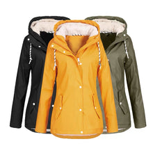 Load image into Gallery viewer, Womens Windproof Jacket Hooded Coats