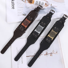 Load image into Gallery viewer, Wide Leather Bracelets for Men