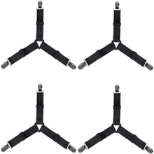 Load image into Gallery viewer, 4 PCS Triangle Suspenders Gripper Holder Straps Clip for Bed Sheets Mattress