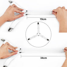 Load image into Gallery viewer, 4 PCS Triangle Suspenders Gripper Holder Straps Clip for Bed Sheets Mattress