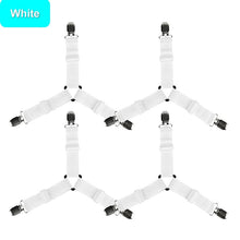 Load image into Gallery viewer, 4 PCS Triangle Suspenders Gripper Holder Straps Clip for Bed Sheets Mattress