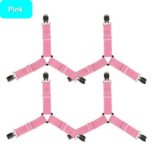 Load image into Gallery viewer, 4 PCS Triangle Suspenders Gripper Holder Straps Clip for Bed Sheets Mattress