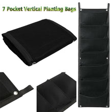 Load image into Gallery viewer, 7 Pockets Vertical Gardening Flower Pots Wall Planter Hanging Bag