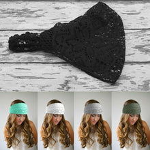 Load image into Gallery viewer, 5 PCS Wide Lace Headband Elastic Bandana Hairband