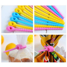 Load image into Gallery viewer, 10Pcs Multi-use Food Grade Silicone Bag Clip Ties Management Zip Food Saver