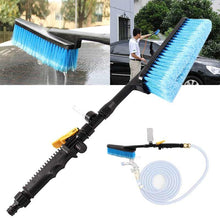 Load image into Gallery viewer, Car Soft Wash Brush Cleaning Tool Water Flow Switch Retractable Long Handle
