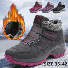 Load image into Gallery viewer, Anti-skid Waterproof Comfortable Cashmere Witer Warm Outdoor Hiking Shoes