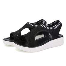 Load image into Gallery viewer, Woman Summer Wedge Comfortable Sandals Ladies Slip-on Flat Sandals