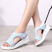 Load image into Gallery viewer, Woman Summer Wedge Comfortable Sandals Ladies Slip-on Flat Sandals