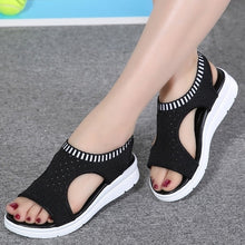 Load image into Gallery viewer, Woman Summer Wedge Comfortable Sandals Ladies Slip-on Flat Sandals