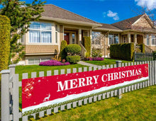 Load image into Gallery viewer, Merry Christmas Banner Huge Xmas Home Outdoor Party Decoration