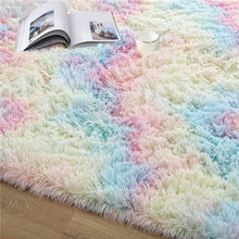 Load image into Gallery viewer, Rainbow Fluffy Rugs Nonslip Shaggy Area Rug Carpet Floor Mat
