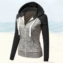 Load image into Gallery viewer, Womens Casual Sweatshirts Color Stitching Striped Hoodies