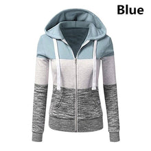 Load image into Gallery viewer, Womens Casual Sweatshirts Color Stitching Striped Hoodies