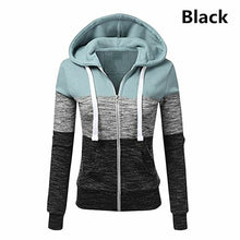 Load image into Gallery viewer, Womens Casual Sweatshirts Color Stitching Striped Hoodies