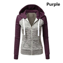 Load image into Gallery viewer, Womens Casual Sweatshirts Color Stitching Striped Hoodies