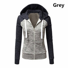 Load image into Gallery viewer, Womens Casual Sweatshirts Color Stitching Striped Hoodies