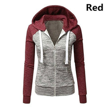 Load image into Gallery viewer, Womens Casual Sweatshirts Color Stitching Striped Hoodies