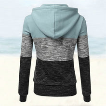 Load image into Gallery viewer, Womens Casual Sweatshirts Color Stitching Striped Hoodies