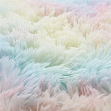 Load image into Gallery viewer, Soft Fluffy Rugs Rainbow Round Anti-Skid Area Rug
