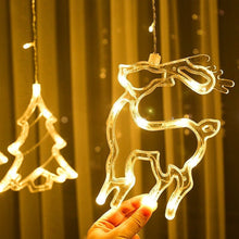 Load image into Gallery viewer, Christmas Stars Elk Bell Style String Decorative Lights for Christmas