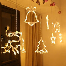 Load image into Gallery viewer, Christmas Stars Elk Bell Style String Decorative Lights for Christmas